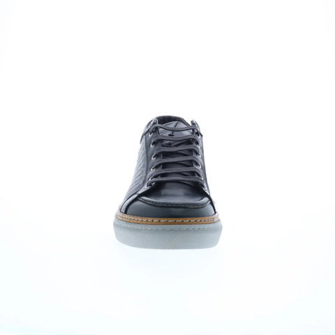 Di Bianco Boxer Calfskin Mens Gray Leather Lace Up Lifestyle Sneakers Shoes