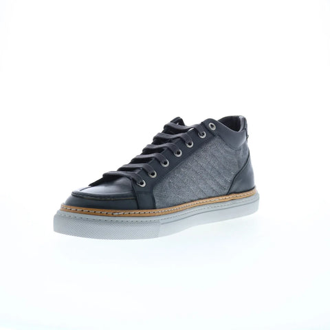 Di Bianco Boxer Calfskin Mens Gray Leather Lace Up Lifestyle Sneakers Shoes