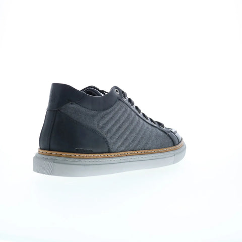 Di Bianco Boxer Calfskin Mens Gray Leather Lace Up Lifestyle Sneakers Shoes