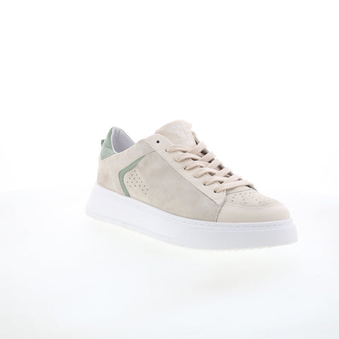 Miz Mooz Tristin Womens Beige Suede Lace Up Lifestyle Sneakers Shoes