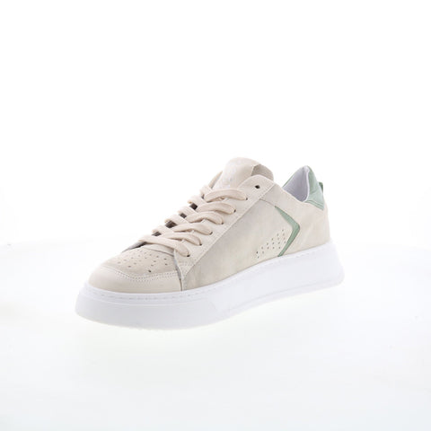 Miz Mooz Tristin Womens Beige Suede Lace Up Lifestyle Sneakers Shoes