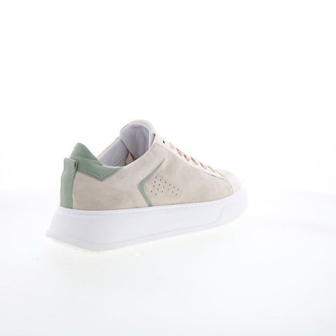 Miz Mooz Tristin Womens Beige Suede Lace Up Lifestyle Sneakers Shoes
