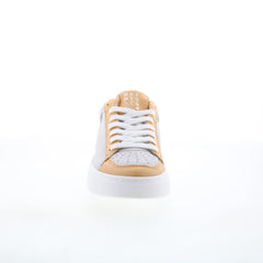 Miz Mooz Tristin Womens Gray Leather Lace Up Lifestyle Sneakers Shoes