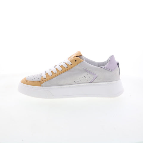 Miz Mooz Tristin Womens Gray Leather Lace Up Lifestyle Sneakers Shoes