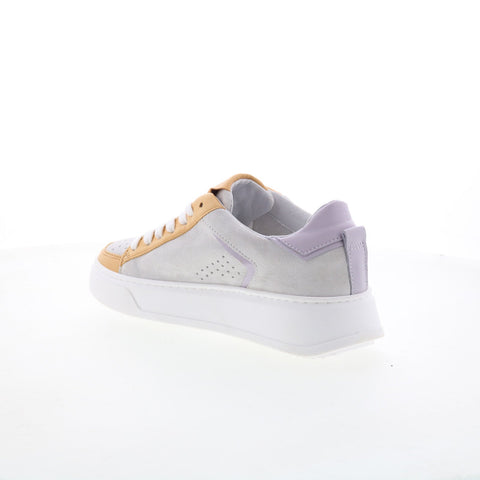 Miz Mooz Tristin Womens Gray Leather Lace Up Lifestyle Sneakers Shoes