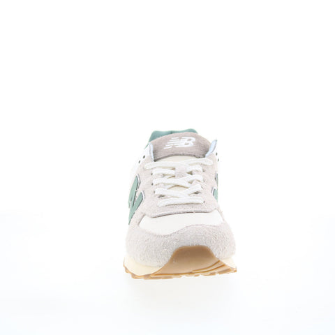 New Balance 574 U574GDG Mens Beige Suede Lace Up Lifestyle Sneakers Shoes 