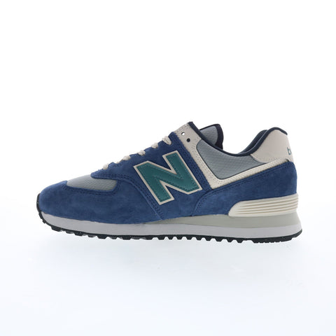 New Balance 574 U574SOA Mens Blue Suede Lifestyle Sneakers Shoes