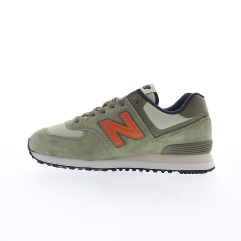 New Balance 574 U574SOC Mens Green Suede Lifestyle Sneakers Shoes