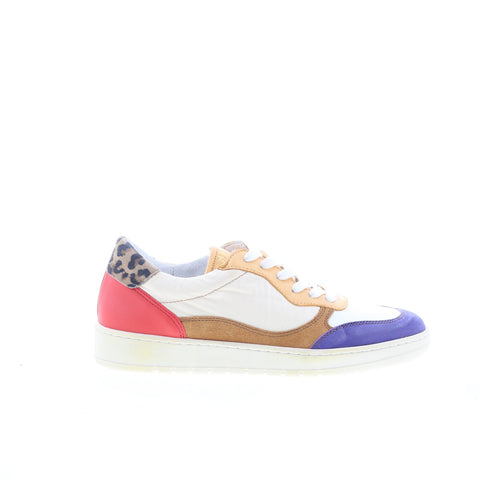 Miz Mooz Veronica Womens White Leather Lace Up Lifestyle Sneakers Shoes