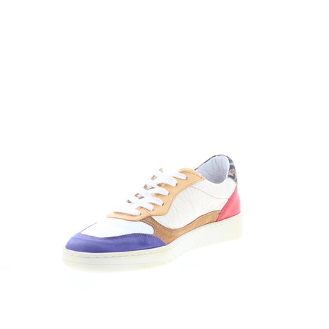 Miz Mooz Veronica Womens White Leather Lace Up Lifestyle Sneakers Shoes