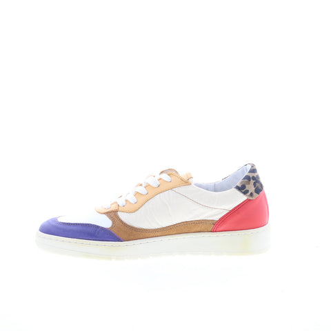 Miz Mooz Veronica Womens White Leather Lace Up Lifestyle Sneakers Shoes