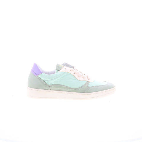 Miz Mooz Veronica Womens Green Leather Lace Up Lifestyle Sneakers Shoes