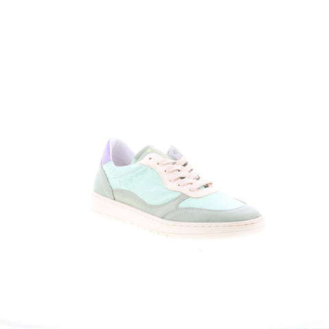 Miz Mooz Veronica Womens Green Leather Lace Up Lifestyle Sneakers Shoes