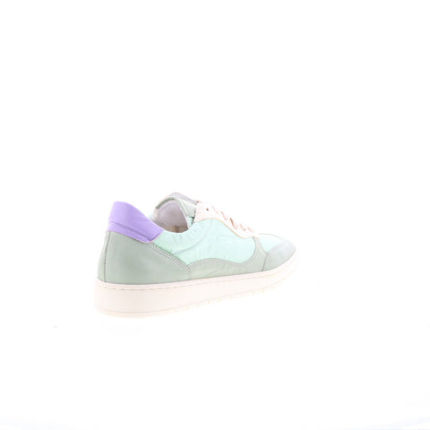 Miz Mooz Veronica Womens Green Leather Lace Up Lifestyle Sneakers Shoes