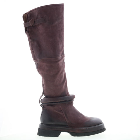 A.S. 98 Vick Womens Brown Leather Zipper Knee High Boots