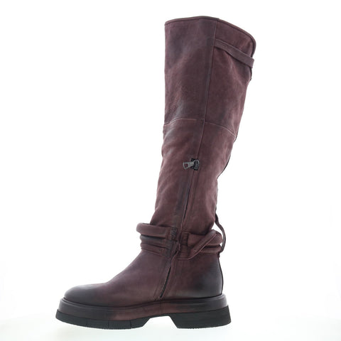 A.S. 98 Vick Womens Brown Leather Zipper Knee High Boots