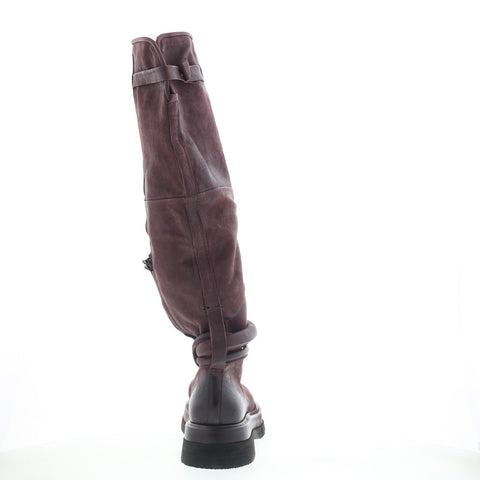 A.S. 98 Vick Womens Brown Leather Zipper Knee High Boots