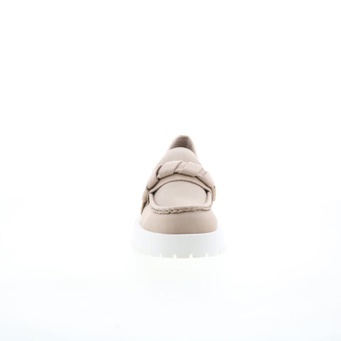 Miz Mooz Vicky Womens Beige Leather Slip On Loafers & Slip Ons Casual Shoes