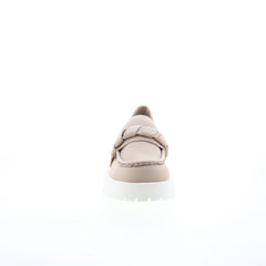 Miz Mooz Vicky Womens Beige Leather Slip On Loafers & Slip Ons Casual Shoes