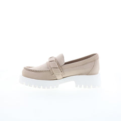 Miz Mooz Vicky Womens Beige Leather Slip On Loafers & Slip Ons Casual Shoes