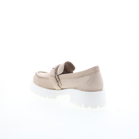 Miz Mooz Vicky Womens Beige Leather Slip On Loafers & Slip Ons Casual Shoes