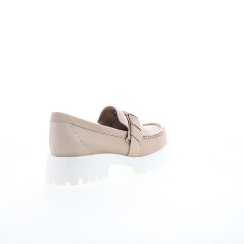 Miz Mooz Vicky Womens Beige Leather Slip On Loafers & Slip Ons Casual Shoes