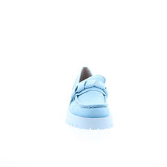 Miz Mooz Vicky Womens Blue Leather Slip On Loafers & Slip Ons Casual Shoes