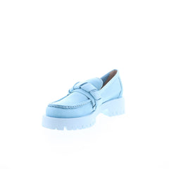 Miz Mooz Vicky Womens Blue Leather Slip On Loafers & Slip Ons Casual Shoes