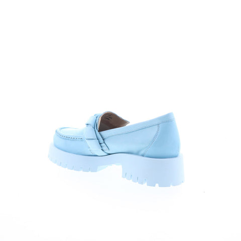 Miz Mooz Vicky Womens Blue Leather Slip On Loafers & Slip Ons Casual Shoes