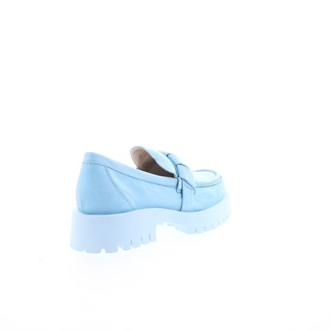 Miz Mooz Vicky Womens Blue Leather Slip On Loafers & Slip Ons Casual Shoes