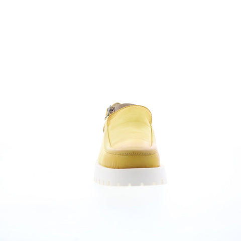 Miz Mooz Violet Womens Yellow Leather Slip On Loafers & Slip Ons Casual Shoes