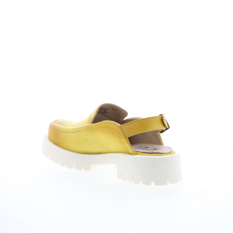 Miz Mooz Violet Womens Yellow Leather Slip On Loafers & Slip Ons Casual Shoes