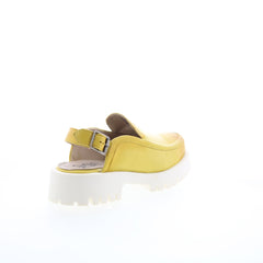 Miz Mooz Violet Womens Yellow Leather Slip On Loafers & Slip Ons Casual Shoes