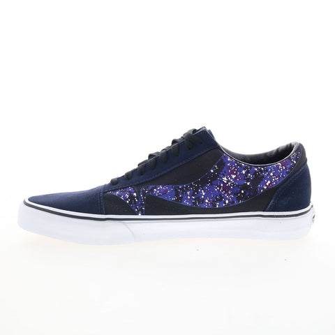 Vans Old Skool VN0A3WKT4S1 Mens Blue Suede Skate Inspired Sneakers Shoes