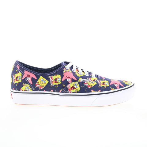 Vans Comfycush Authentic Spongebob Mens Blue Skate Inspired Sneakers Shoes