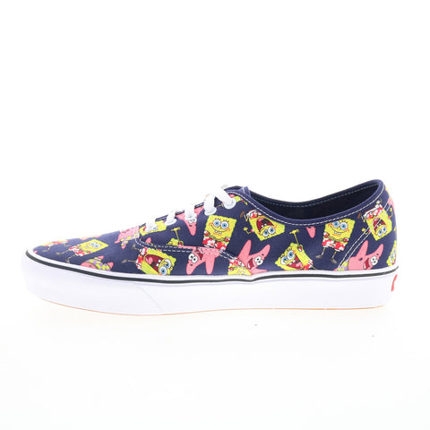 Vans Comfycush Authentic Spongebob Mens Blue Skate Inspired Sneakers Shoes