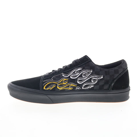 Vans Comfycush Old Skool Mens Black Suede Skate Inspired Sneakers Shoes
