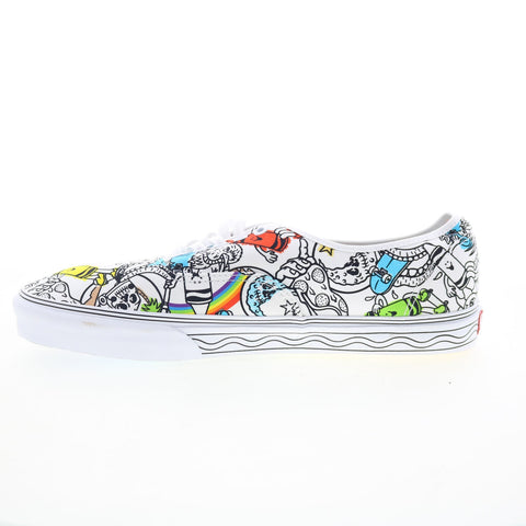 Vans Crayola Authentic VN0A5KRDARE Mens White Skate Inspired Sneakers Shoes