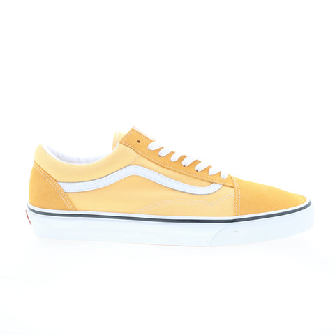 Vans Old Skool VN0A5KRFAVL Mens Yellow Suede Skate Inspired Sneakers Shoes