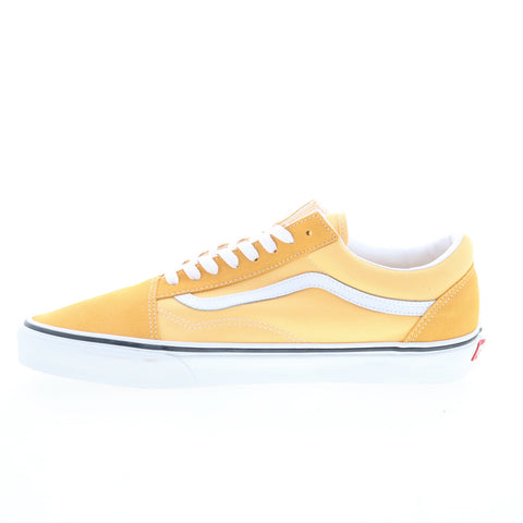 Vans Old Skool VN0A5KRFAVL Mens Yellow Suede Skate Inspired Sneakers Shoes