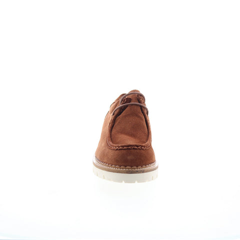 Miz Mooz Weslie Womens Brown Suede Lace Up Oxford Flats Shoes