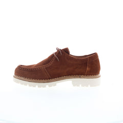 Miz Mooz Weslie Womens Brown Suede Lace Up Oxford Flats Shoes