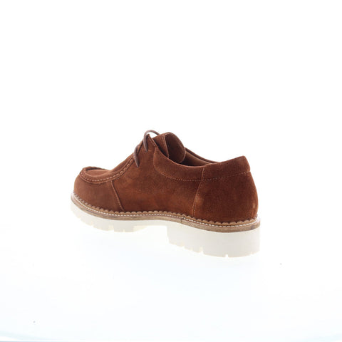 Miz Mooz Weslie Womens Brown Suede Lace Up Oxford Flats Shoes