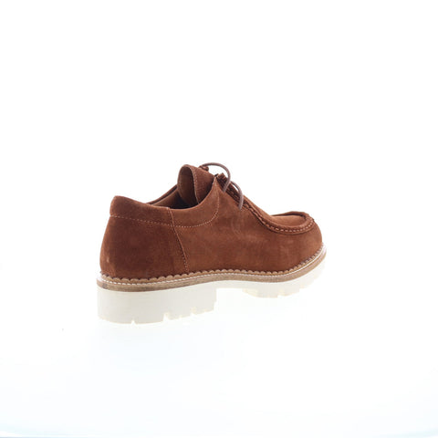 Miz Mooz Weslie Womens Brown Suede Lace Up Oxford Flats Shoes