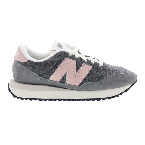 New Balance 237 WS237WC Womens Gray Suede Lace Up Lifestyle Sneakers Shoes