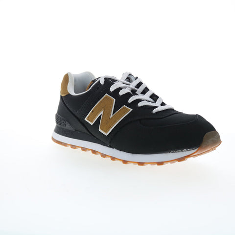 New Balance 574 XML574BA2 Mens Black Suede Lifestyle Sneakers Shoes