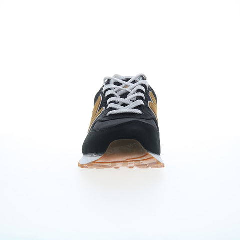New Balance 574 XML574BA2 Mens Black Suede Lifestyle Sneakers Shoes
