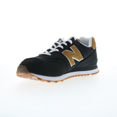 New Balance 574 XML574BA2 Mens Black Suede Lifestyle Sneakers Shoes