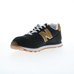 New Balance 574 XML574BA2 Mens Black Suede Lifestyle Sneakers Shoes