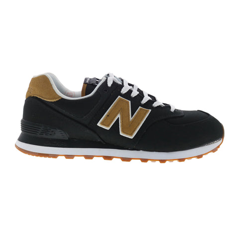 New Balance 574 XML574BA2 Mens Black Suede Lifestyle Sneakers Shoes